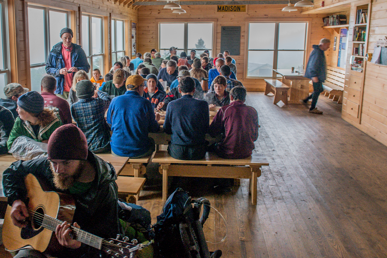 Madison Spring Hut dinner