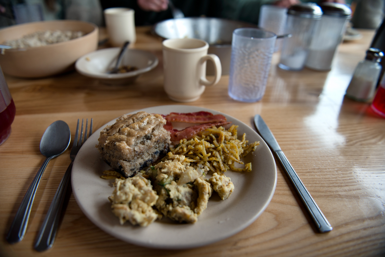 Breakfast at Madison Spring Hut